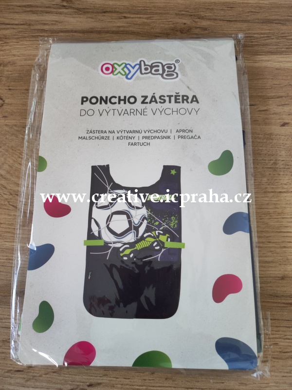 zástěra na výtvarku - Fotbal 35x57cm